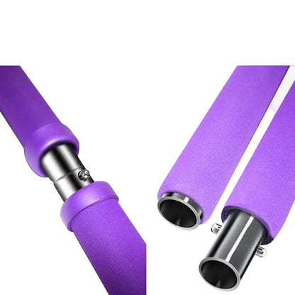 Purple handles with silver connectors on a white background